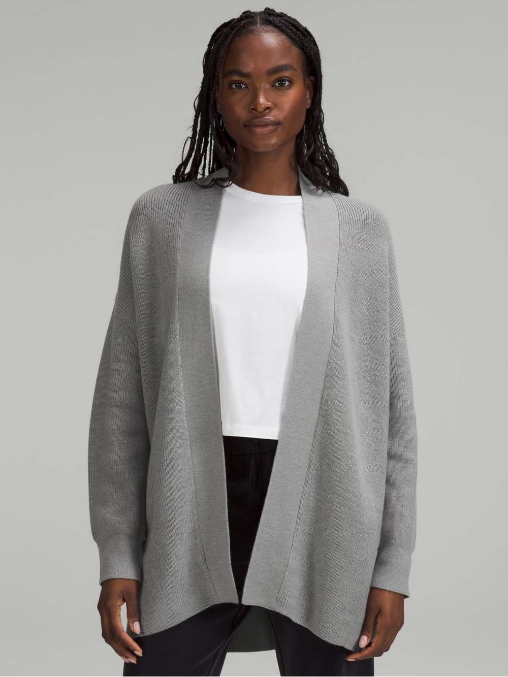 NWOT Lululemon Merino Wool-Blend Ribbed Long Wrap Sweater